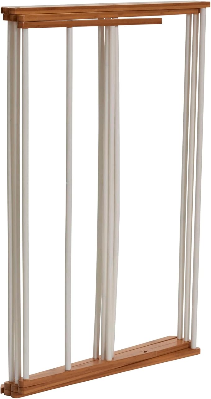 Household Essentials Bamboo Folding Clothes Drying Rack | White Finish - Image 6