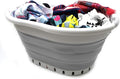 SAMMART 36L Collapsible Plastic 3 Handled Laundry Basket-Foldable Laundry by SAMMART