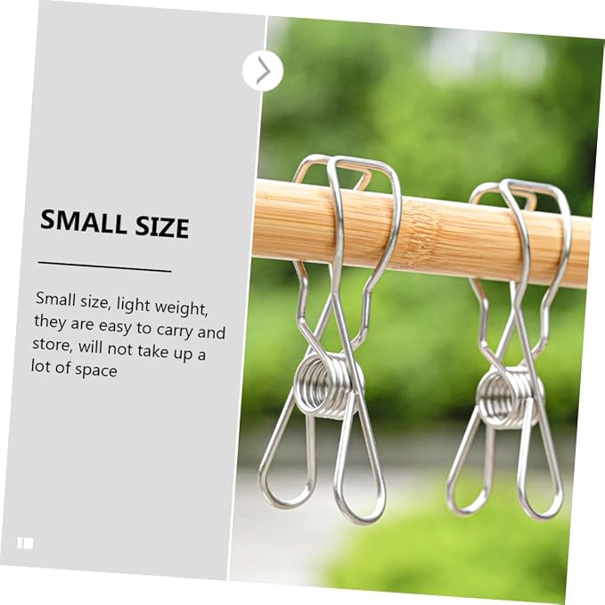 10pcs Laundry Accessories Heavy Duty Windproof Clothesline Clamps Sealing Clips - Image 3