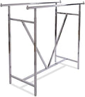 Econoco - Adjustable Heavy Duty Double Bar, Retail Clothing Rack, Rectangular by Econoco