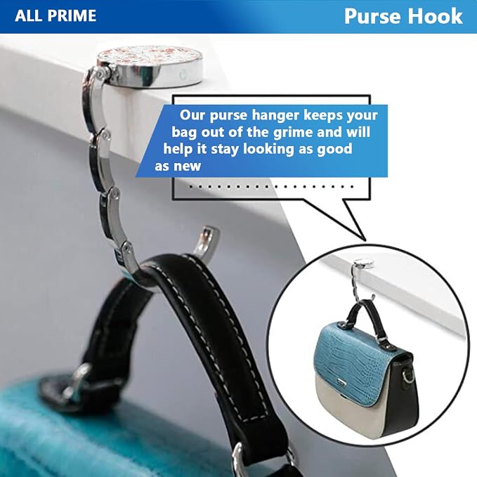 Custom Purse Hook Customized Handbag Hangers Table Hanger Holder Foldable Gift - Image 5