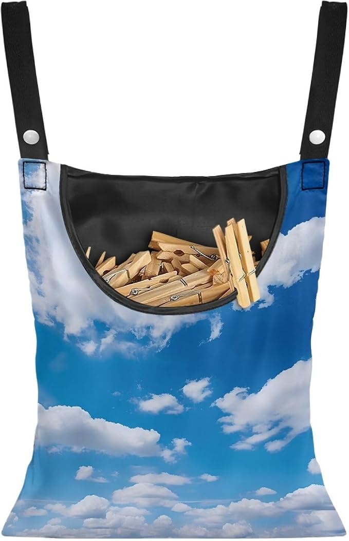 Cloud Clothespin Bag Holder Multi Purpose Hanging Storage Dust-Proof Pin by Psesaysky