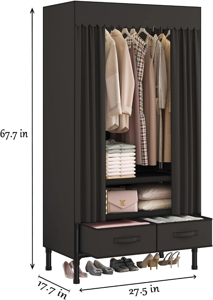 Portable Closet, Garment Rack, Heavy Duty Clothes Rack - Image 3