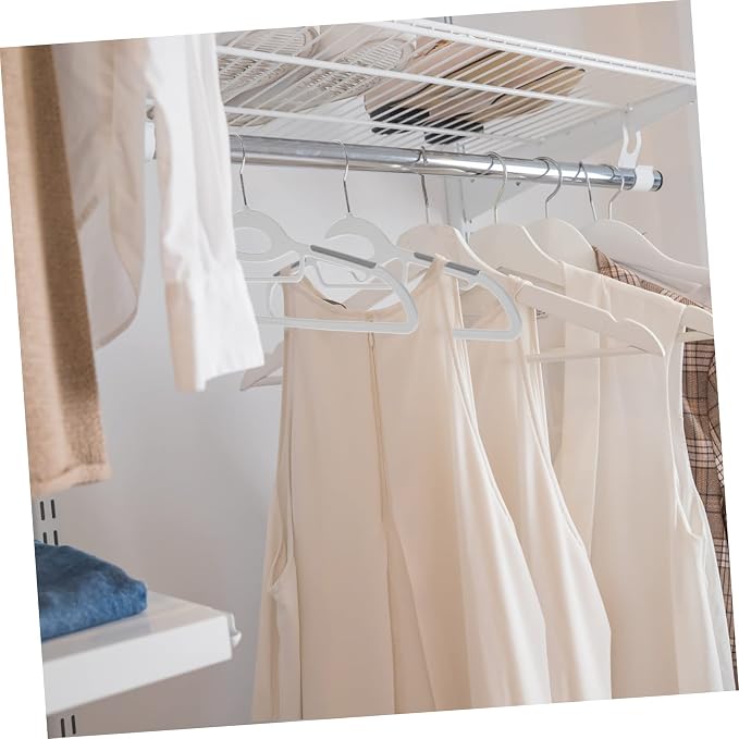 10pcs Non-Slip Extra Wide Plastic Clothes Hangers Heavy Duty Space Saving - Image 9