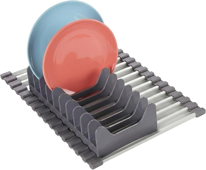 Roll Up Dish Drying Rack Over Sink, Square Aluminum Bar, Rust Resistant by Unknown