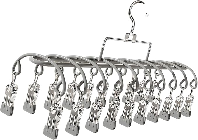 Stainless Steel Sock Clothes Drying Rack 20 Clip Rustproof Laundry Organizers by NTCLHFXU