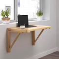 Wood Wall-Mounted Folding Table in Natural Laundry Folding Table Fold Down Work by Unknown
