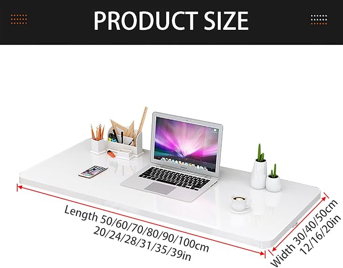Wall Mounted Folding Table, Fold Down Floating Desk - Image 2