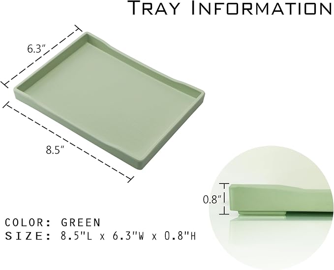 Small Green Mini Serving Tray for Serving Accessory, Perfume or Display Use. - Image 6