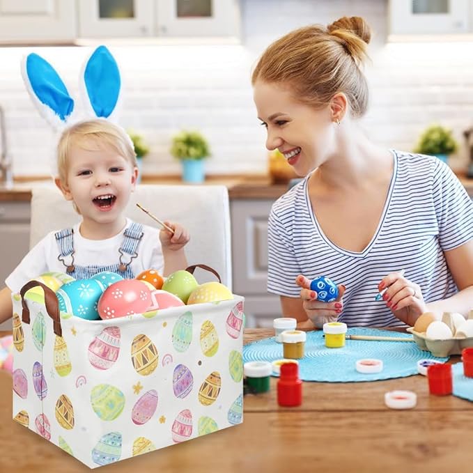 FXOLCSHE Rectangular 3pack Easter basket, Easter basket empty, Kids Toy Storage - Image 3