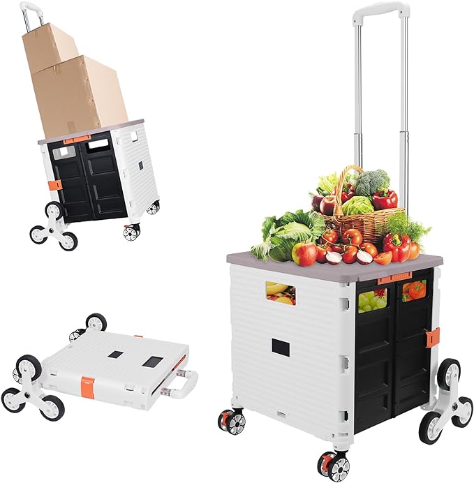 FELICON SELORSS Folding Utility Cart Portable Rolling Crate Handcart by FELICON