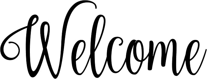 Welcome 8w x 3h Label | Kitchen Pantry Organization | Die Cut Vinyl Decal | by MinglewoodTrading