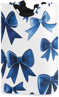 ATTX Blue Bows Laundry Basket by ATTX