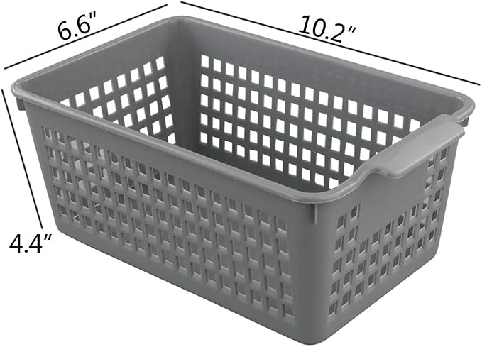 Plastic Storage Baskets Set, 4 Packs Small Desktop Storage Basket Bin - Image 2