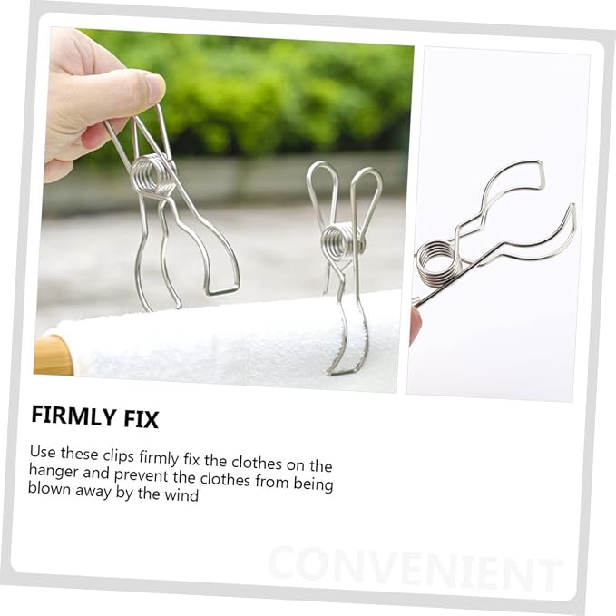 10pcs Laundry Accessories Heavy Duty Windproof Clothesline Clamps Sealing Clips - Image 2