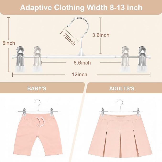 POZEAN Pants Hangers with Clips - Image 5