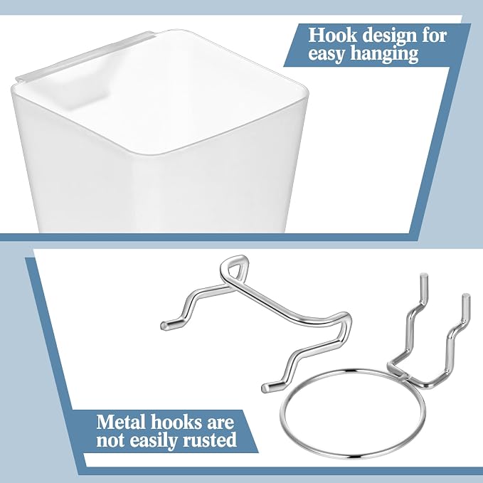 Jinei 12 Pcs Pegboard Bins and Cups - Image 4