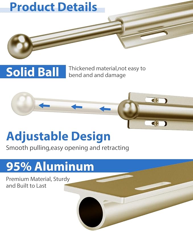 Valet Rod for Closet Pull Out, Adjustable Retractable Slide Out Valet Rod - Image 3