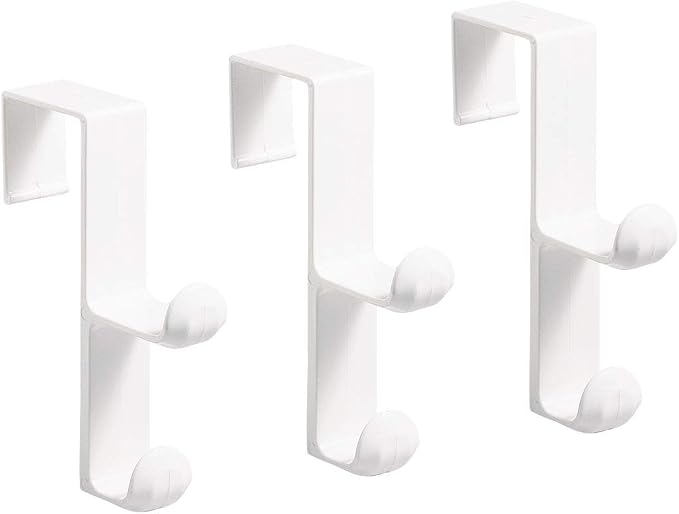 iDesign Over The Door Plastic Dual Hook Hanger - Image 5