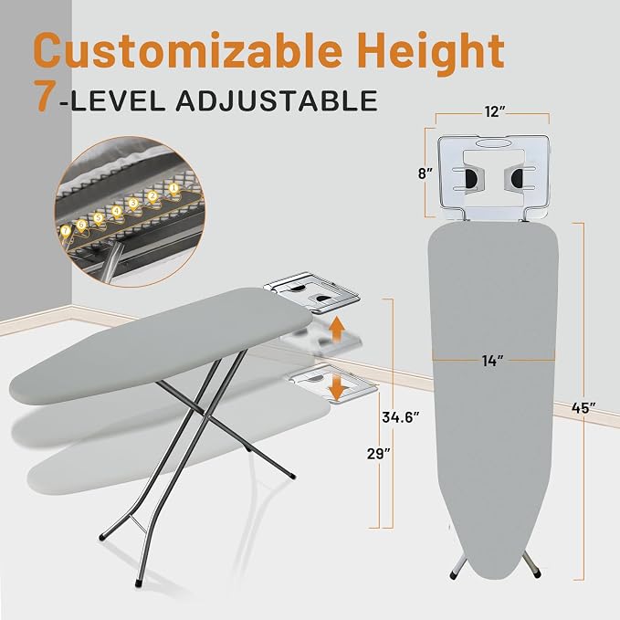 Ironing Board Full Size, 52x14 Inch Iron Board - Image 2