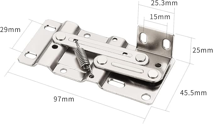 Furniware 2 Pair Tip Out Tray Hinges, Standard Sink Hinges - Image 5