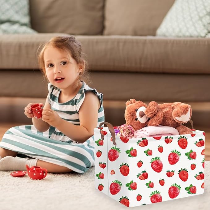 Rectangular strawberry basket, Waterproof foldable storage box - Image 3