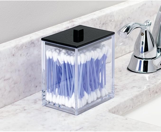 mDesign Plastic Rectangle Apothecary Canister - Image 7