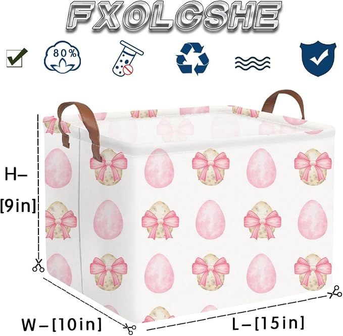 Rectangular Bow Easter basket, Easter basket empty, Storage Basket - Image 7