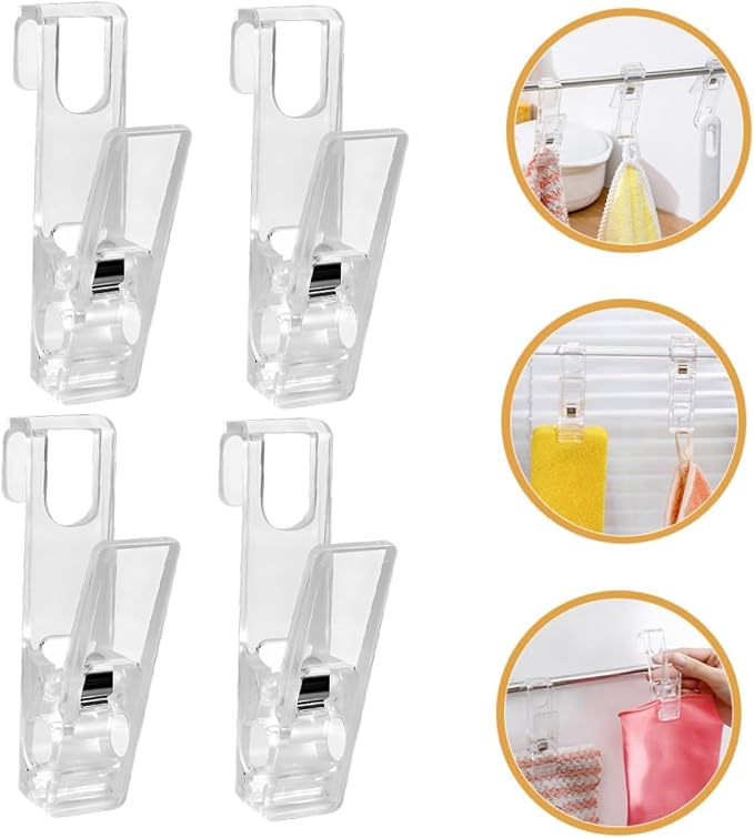 Unomor 4pcs Laundry Hook Clips Drying Rack Clips - Image 2