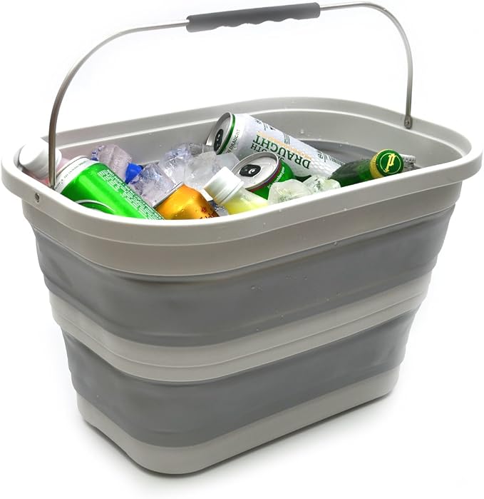 SAMMART 20.8L Collapsible Rectangular Handy Basket/Bucket, Foldable Mop Bucket - Image 5