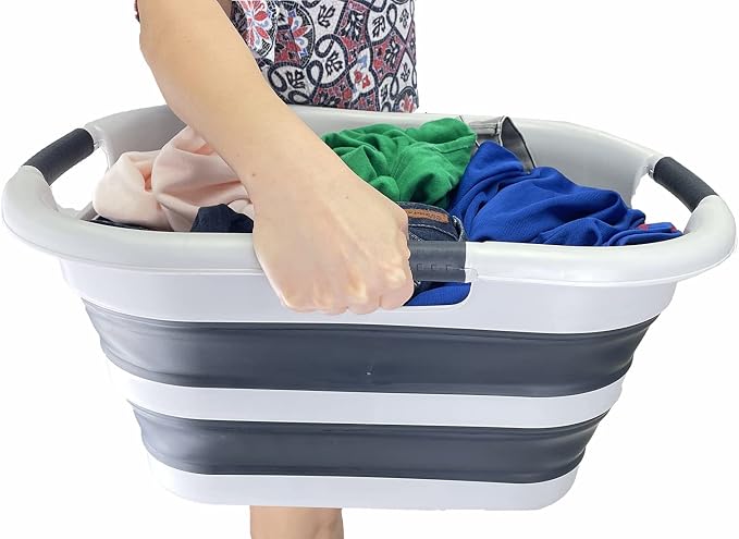 SAMMART 30L Collapsible Plastic Laundry Basket - Image 8