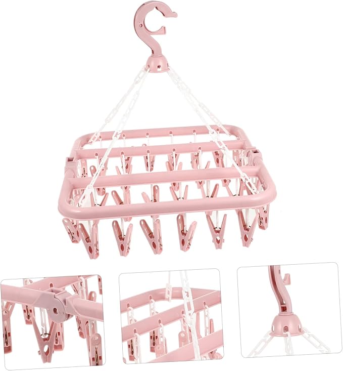 Space-Saving Laundry Drying Rack Clips Plastic Hanger Clips - Image 3