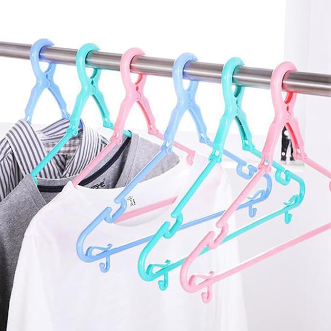 Heavy-Duty Plastic Clothes Hangers Windproof Clamp Multi-Function Sock and Coat - Image 8