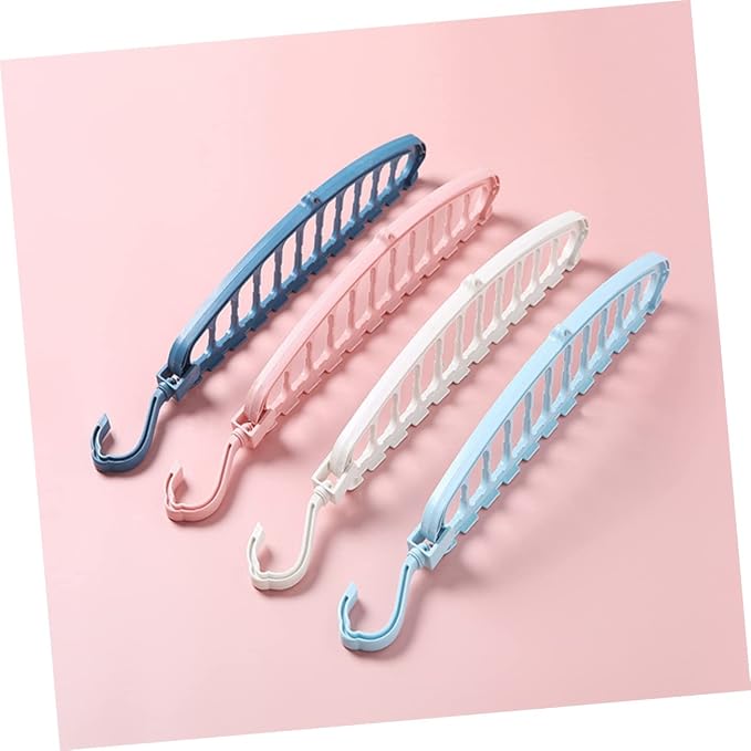 PRETYZOOM 2pcs Laundry Hanger Rack Rotating Folding Hanger Space Saving Home - Image 4