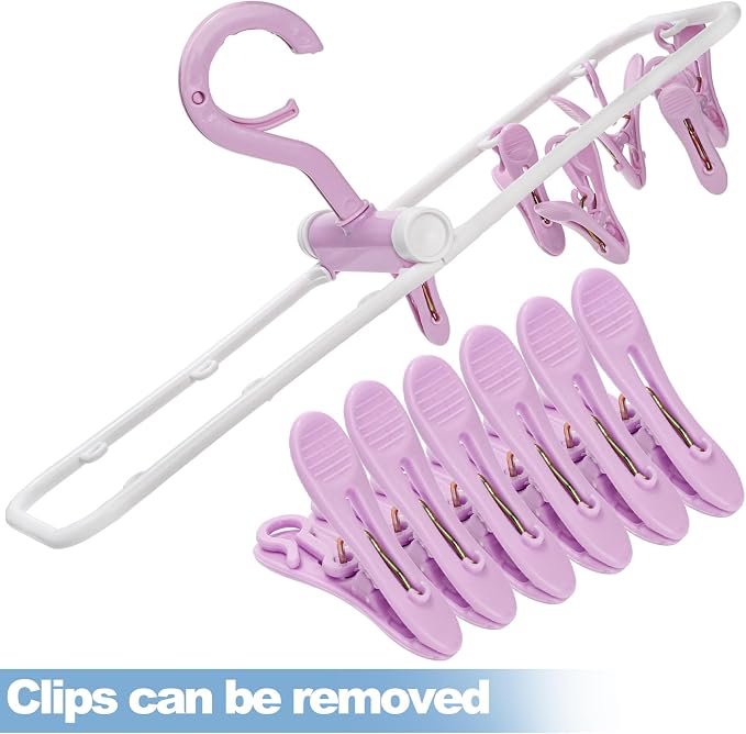Suwimut 6 Pack Clothes Drying Rack, Small Folding Portable Underwear Hangers - Image 4