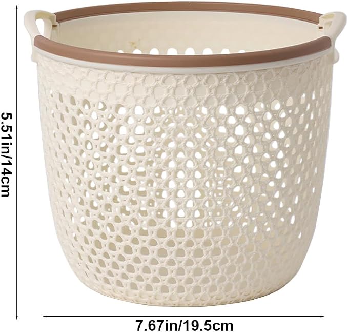 Flexible Laundry Basket with Handles, Portable Round Bin, Plastic Laundry - Image 7