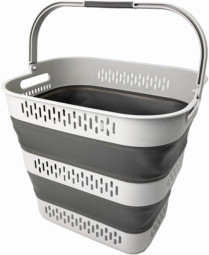 SAMMART 40L Collapsible Plastic Laundry Basket - Image 2
