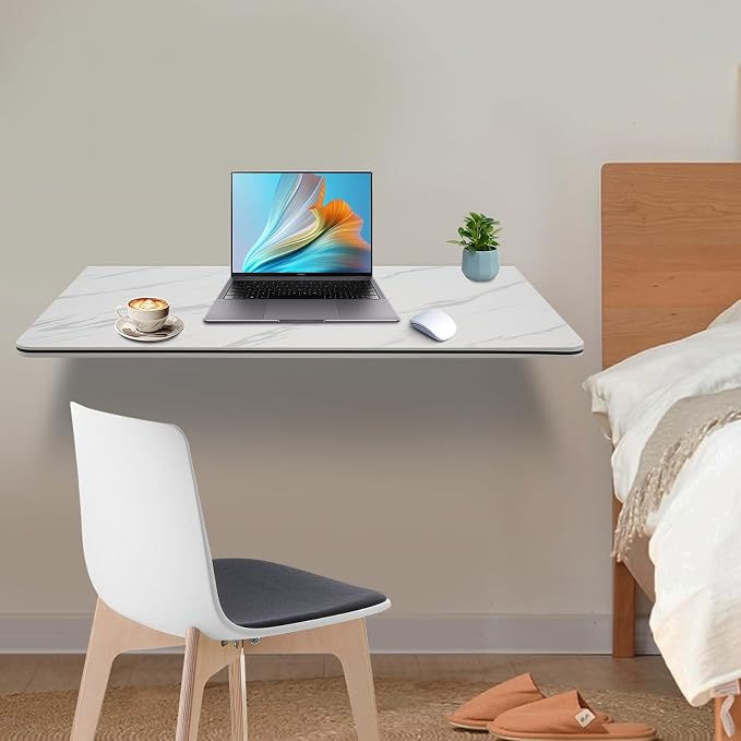 Folding Wall Mount Desk, Floating Computer Desk Fold Down Table - Image 5