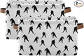 Pfrewn Storage Basket Bins Foldable Laundry Hamper Toy Hockey Players Black by Pfrewn