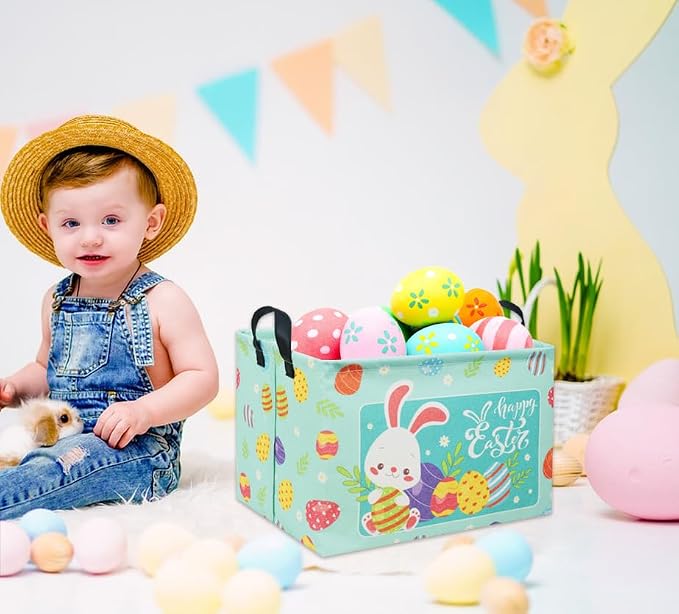 Rectangular Easter Basket Baby Storage Basket Cute Kids Toy Storage Bin - Image 3