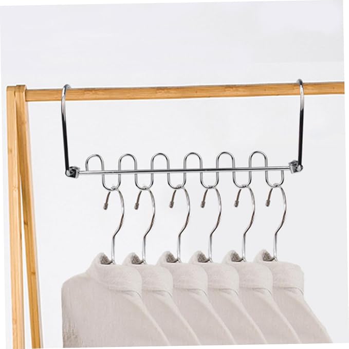 2pcs Multi-Hole Metal Clothes Hangers Portable Folding Clothing Drying Rack - Image 6