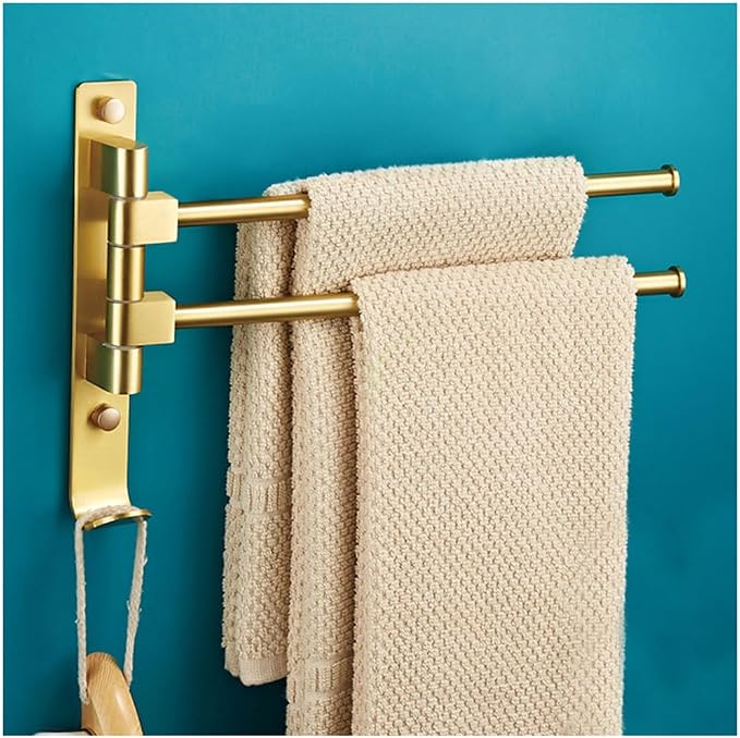 Swivel Towel Rack Bar Rails for Bathroom, Wall Mounted Folding Arm Swing Out by Unknown