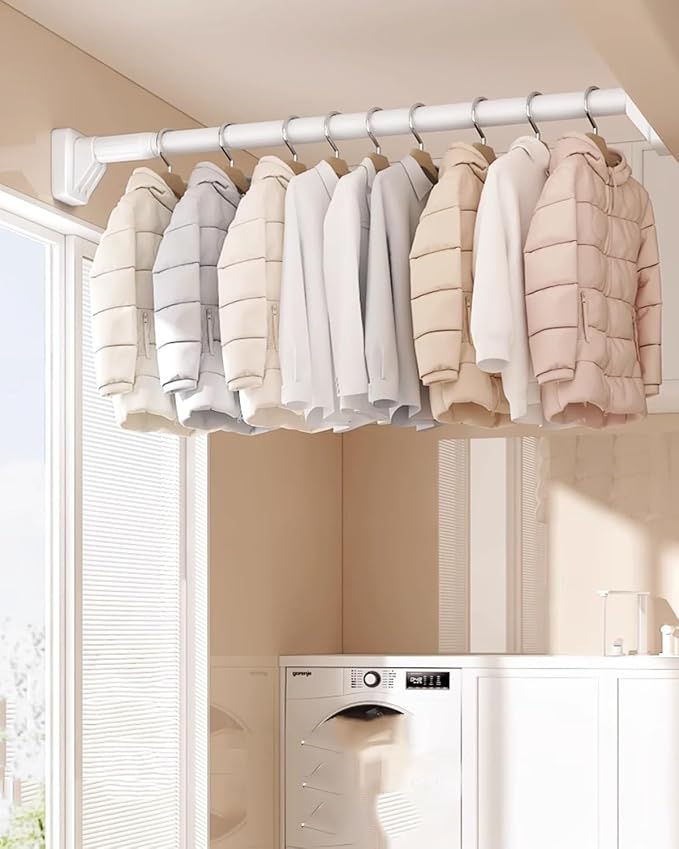 Wardrobe pole extension rod, Expandable Hanging Bar by Unknown