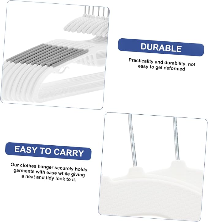 10pcs Non Slip Extra Wide Clothes Hangers - Image 3