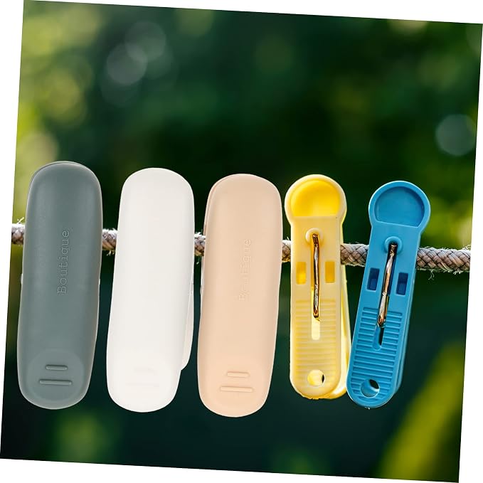 OUNONA 2sets Plastic Laundry Clothes Pins Lightweight Clips - Image 6