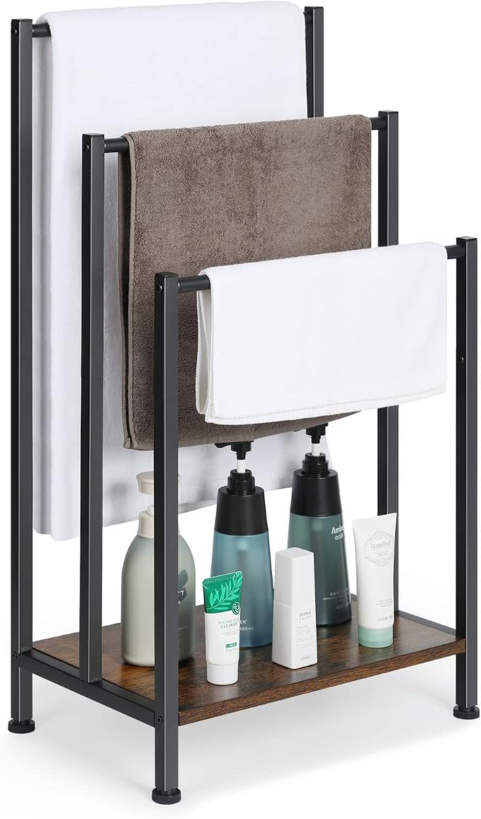 Freestanding Towel Rack, 3 Tier Blanket Ladder Holder by YBING