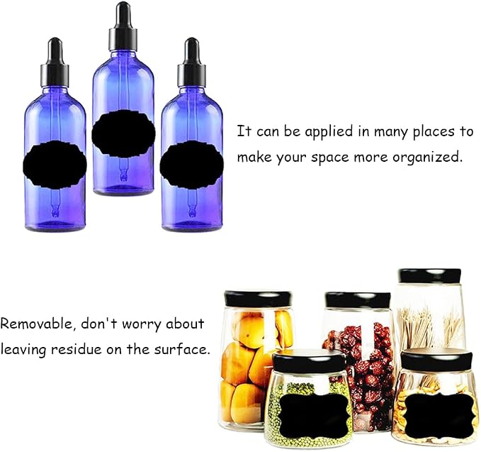 Chalkboard Labels Removable Chalk Markers Stickers Black Reusable Kitchen - Image 4