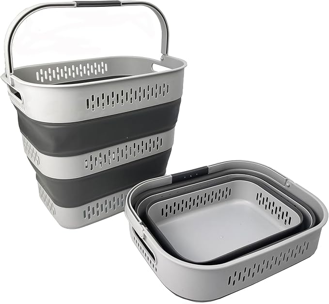 SAMMART 40L Collapsible Plastic Laundry Basket - Image 5