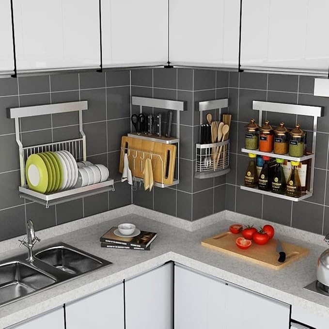 Wall Mount Foldable Dish Drying Rack Draining Dish Rack - Image 2
