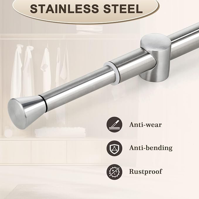 12" Pull Out Valet Rod for Closet, Adjustable Heavy Duty Closet Valet Rod - Image 6
